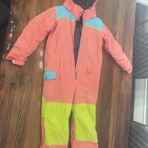 Burton Coral and Blue Kids' Snowsuit